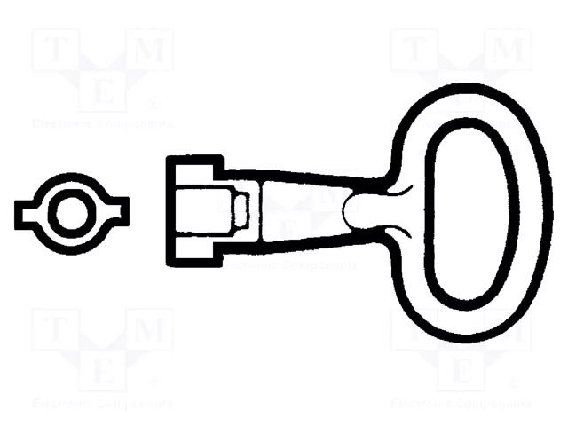 Key; Key code: D5 SCHNEIDER ELECTRIC NSYLDB5