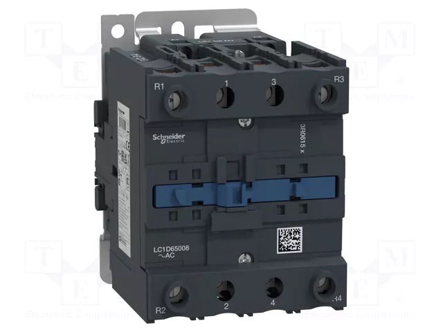 Contactor: 4-pole; NC x2 + NO x2; 110VAC; 80A; TeSys D; W: 85mm SCHNEIDER ELECTRIC LC1D65008F7