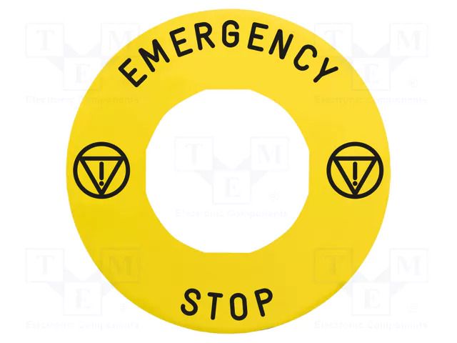 Label; Harmony XB4; Ø22mm; yellow; Dim: Ø60mm SCHNEIDER ELECTRIC ZBY9330T