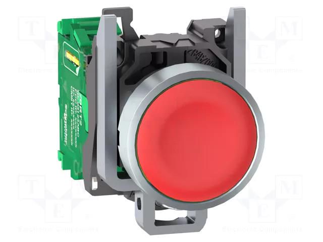 Switch: push-button; 22mm; Stabl.pos: 1; red; none; IP66; flat; Pos: 2 SCHNEIDER ELECTRIC ZB4RTA4