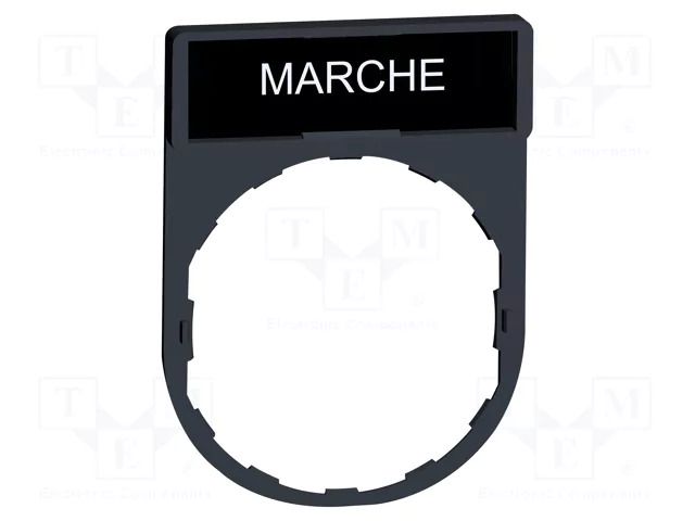 Description label; 22mm; Harmony XB4; black; plastic; Dim: 30x40mm SCHNEIDER ELECTRIC ZBY2103