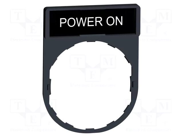 Description label; 22mm; Harmony XB4; black; plastic; Dim: 30x40mm SCHNEIDER ELECTRIC ZBY2326