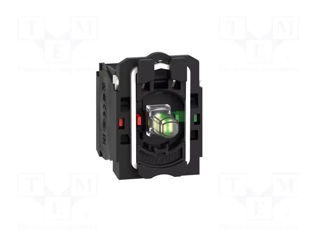 Contact and light block; 22mm; Harmony XB5; -25÷70°C; IP20; 24VDC SCHNEIDER ELECTRIC ZB5AW0B15