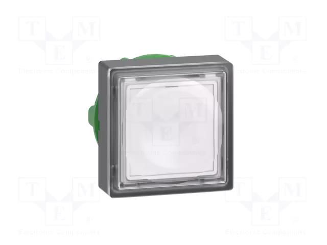 Switch: push-button; 22mm; Stabl.pos: 1; white; IP66; square,flat SCHNEIDER ELECTRIC ZB5CW313