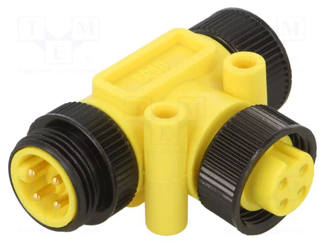 T adapter; Mini-Change; PIN: 4; T; 600V; IP67; 10A MOLEX DNETAUXPT