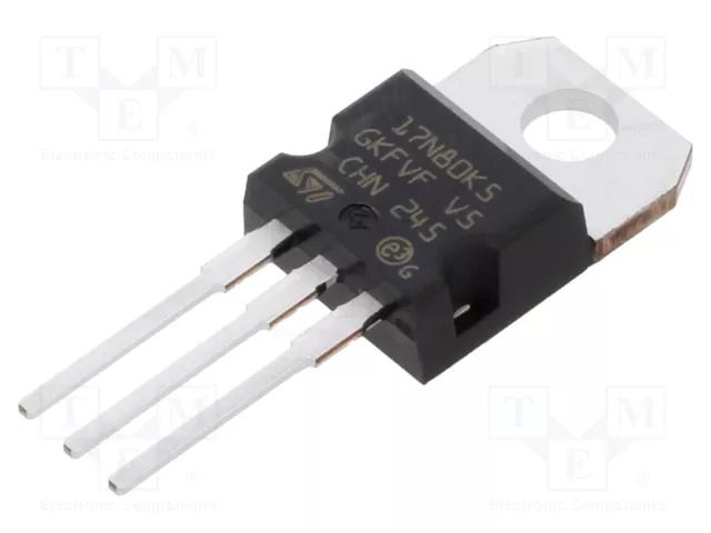 Transistor: N-MOSFET; MDmesh™ K5; unipolar; 800V; 9A; Idm: 56A; 170W STMicroelectronics STP17N80K5