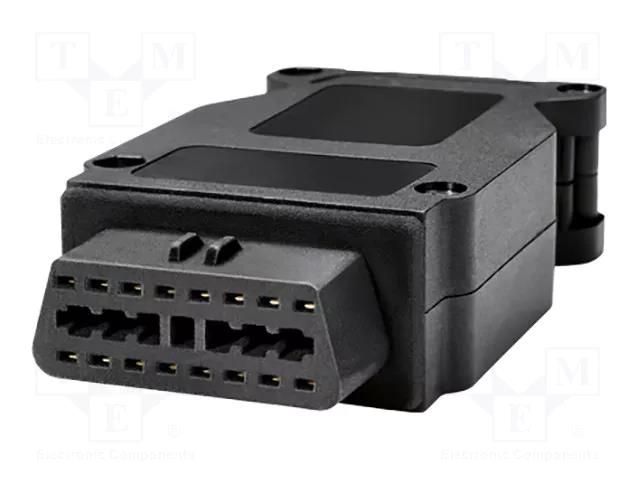 Connector: diagnostic OBD II; black; 10A; Insulation: polyamide SCHÜTZINGER SET814024VGB-SW
