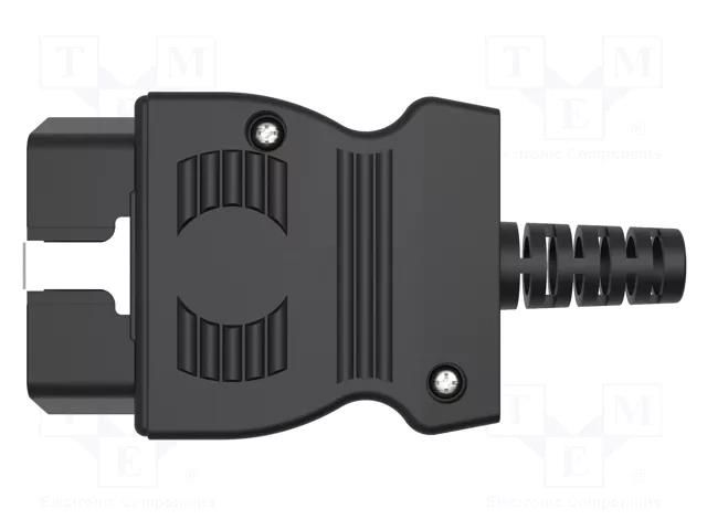 Connector: diagnostic OBD II; black; 10A; Insulation: polyamide SCHÜTZINGER SET9061OBDII24V-SW