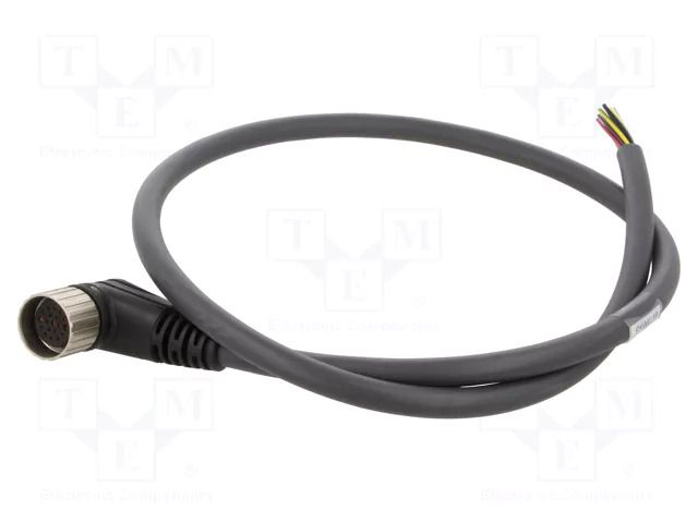 Connector: M23; plug; PIN: 19; female; cables; straight; IP67; 8A LUMBERG AUTOMATION RKWU19-242/1M
