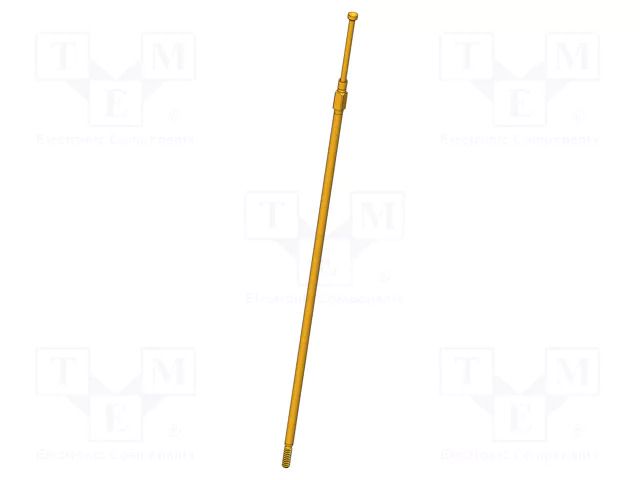 Test needle; Spring compression: 4.3mm; 6.35mm; 3A; CuBe; Ø: 0.9mm INGUN GKS-050-0051