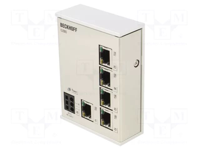 Switch Ethernet; unmanaged; Number of ports: 5; 24VDC; RJ45; IP20 Beckhoff Automation CU2005