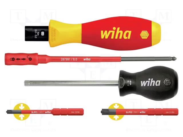 Kit: screwdrivers; torque,insulated; 1kVAC; TorqueVario®-S WIHA WIHA.38074