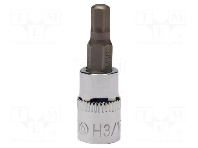 Socket; hex key,socket spanner; HEX3mm; 1/4" IRIMO SA.107-H3-1