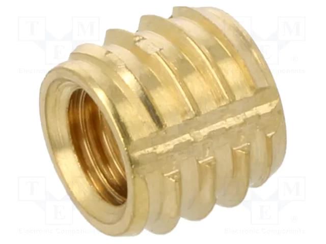 Threaded insert; brass; M5; BN 37915; L: 6.4mm; for plastic TAPPEX KVT-145M5