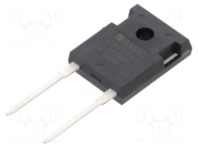 Diode: Schottky rectifying; SiC; THT; 1.2kV; 60A; TO247-2; Ir: 70uA BASiC SEMICONDUCTOR B2D60120H1