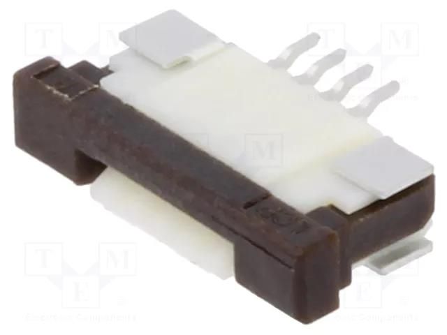 Connector: FFC/FPC; SMT; 50V; 0.4A; PIN: 4; Mat: thermoplastic; ZIF GCT FFC3B11-04-T