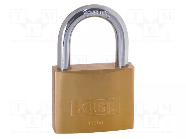 Padlock; shackle; brass; Protection: medium (level 8); A: 60mm KASP KA-K12060A2