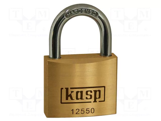 Padlock; shackle; brass; Protection: medium (level 7); A: 50mm KASP KA-K12550