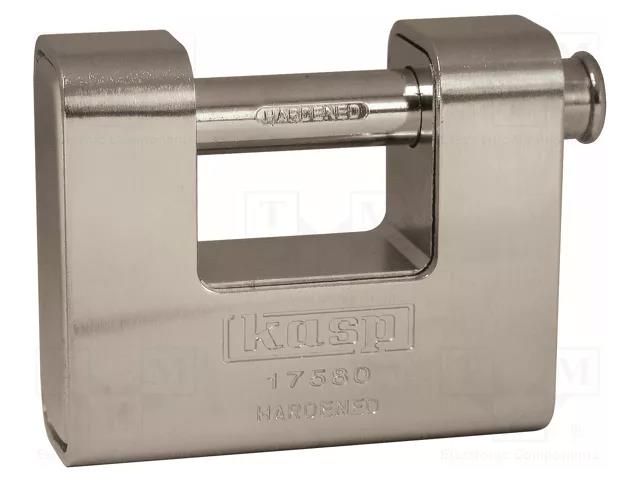 Padlock; mandrel; steel; Protection: high (level 11); A: 80mm KASP KA-K17580D