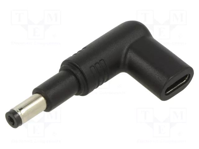 Adapter; USB C socket,DC 4,8/1,7 plug; Connector colour: black AKYGA AK-ND-C13