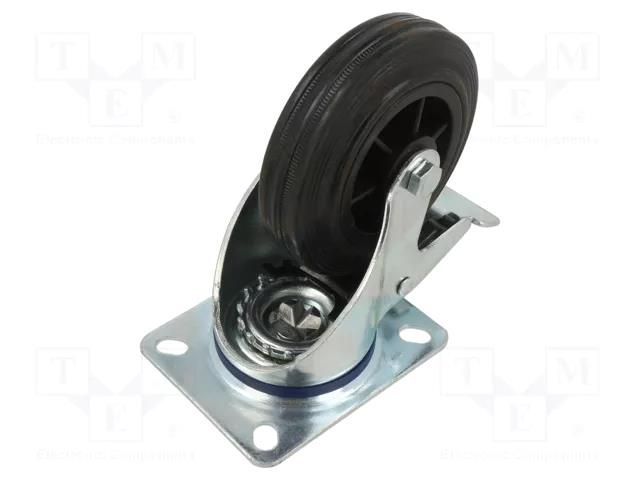 Transport wheel; Ø: 100mm; W: 30mm; H: 128mm; torsional with lock COLSON BPPM-1001-2100