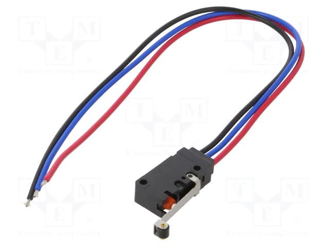 Microswitch SNAP ACTION; 0.1A/30VDC; SPDT; Rcont max: 100mΩ; D2VW OMRON Electronic Components D2VW-01L2-1MS