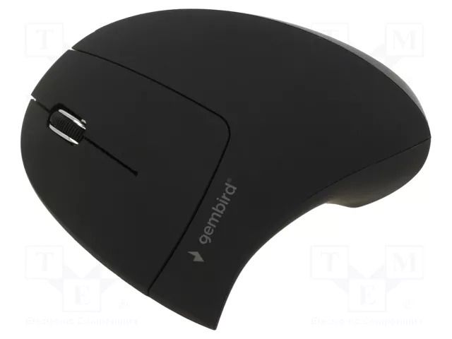 Mouse; black; USB A; wireless,optical; No.of butt: 6; 10m GEMBIRD MUSW-ERGO-01