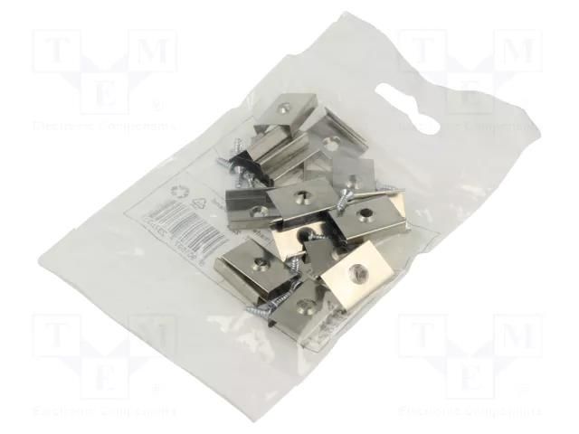 Flexible mounting plate S; natural; 20pcs; stainless steel TOPMET TOP.C7950019