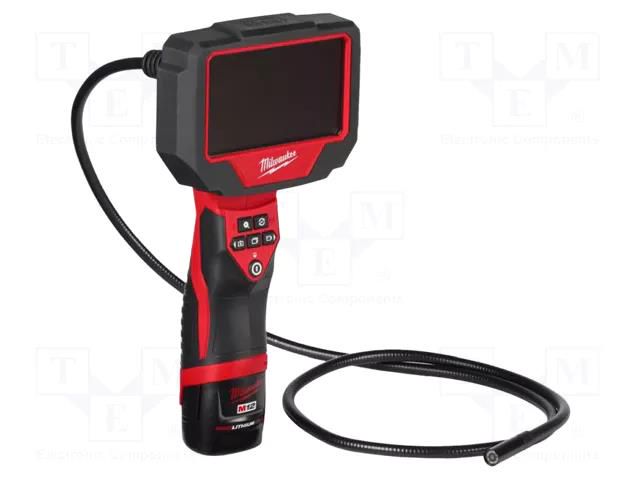 Inspection camera; Display: LCD 4,3"; Cam.res: 480x272; Len: 1.2m Milwaukee MW-M12360IC12-201C