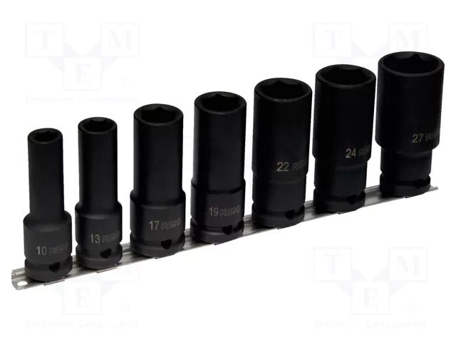 Wrench-set; 6-angles,socket spanner,impact; 1/2"; long; 7pcs. IRIMO SA.168-90-2