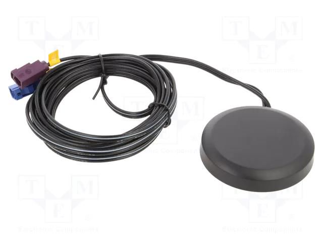 Antenna; 4G,GNSS,GPS,GSM,LTE; 4dBi; RHCP; -40÷85°C; 3m; Fakra YIC ATGGLTE80014M-CD