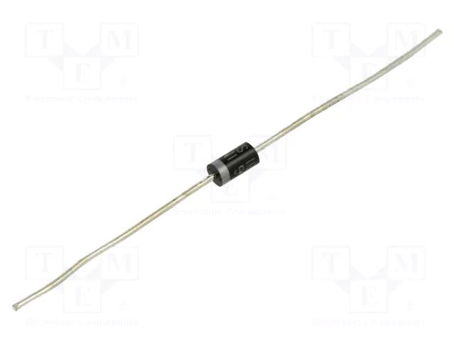 Diode: rectifying; THT; 600V; 1A; Ammo Pack; DO41; Ufmax: 1V; Ir: 5uA SMC DIODE SOLUTIONS 1N4005GTA-SMC