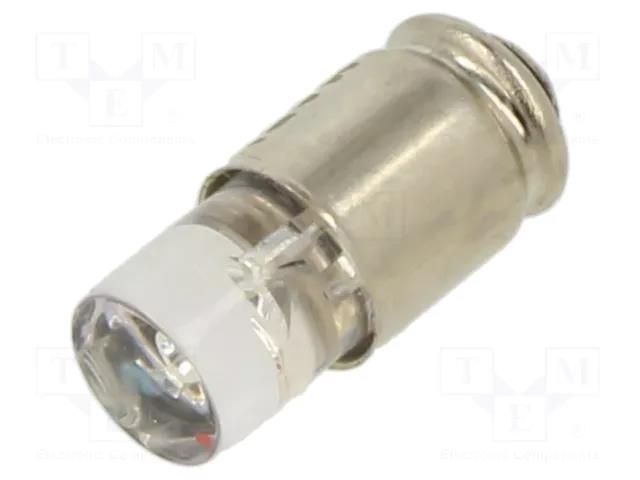 LED lamp; red; S5,7s; 12VDC; No.of diodes: 1; 5mm; Lens: transparent MARL 205-501-21-38