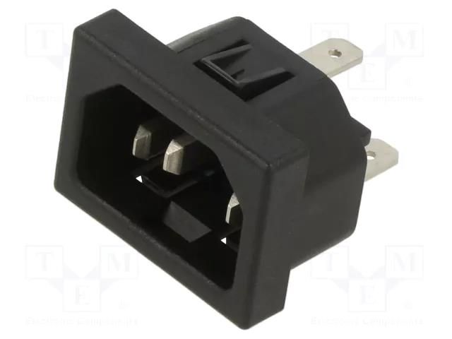 IEC 60320 connector 6010 Connector Inlet 10A C14 SCHURTER 6162.0162