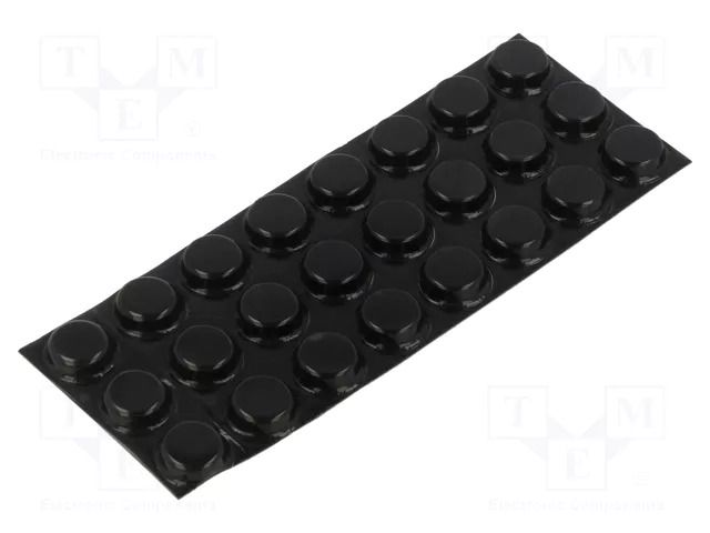 Mount.elem: self-adhesive foot; black; 24pcs. HAMMOND HM-1421T2