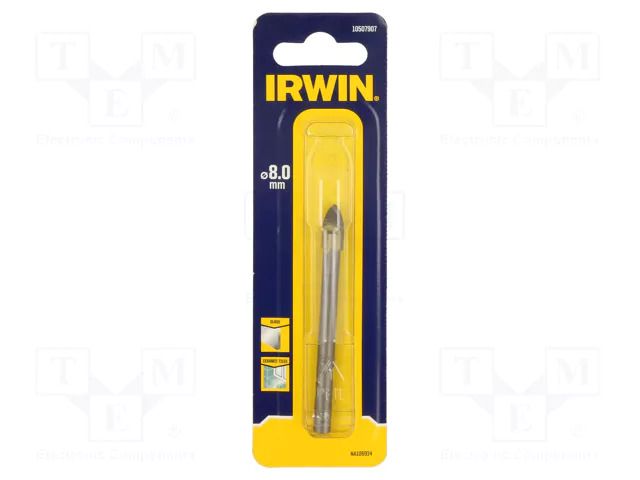Drill bit; Ø: 8mm; Drill Bit: for glass IRWIN IRW-10507907