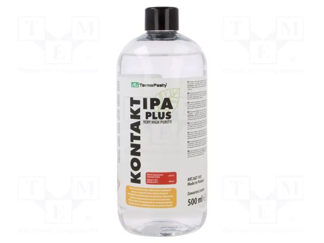 Isopropyl alcohol; KONTAKT IPA Plus; 500ml; liquid; colourless AG TERMOPASTY IPA-0.5L