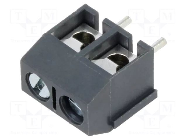 Connector: PCB terminal block; terminal; 16A; 300V; angled 90° NINIGI TB-5.0-P-2P-GY