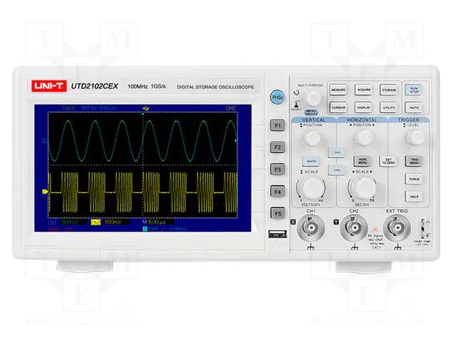 Oscilloscope: digital; Ch: 2; 50MHz; 1Gsps; 64kpts; 2n÷50s/div; ≤7ns UNI-T UTD2052CEX+