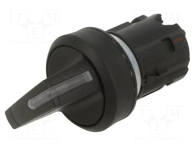 Switch: rotary; 22mm; Stabl.pos: 2; black; round; Pos: 2 SIEMENS 3SU1002-2BF10-0AA0