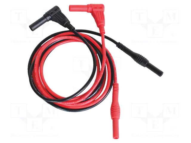 Test lead; 1kVDC; 1kVAC; 10A; black,red; Insulation: PVC; 1m MCP PP-PTL903-2B