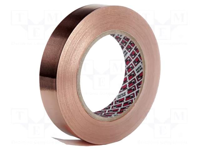 Tape: shielding; W: 12mm; L: 16.5m; Thk: 0.085mm; acrylic,conductive PPI PPI-9116-12-16.5