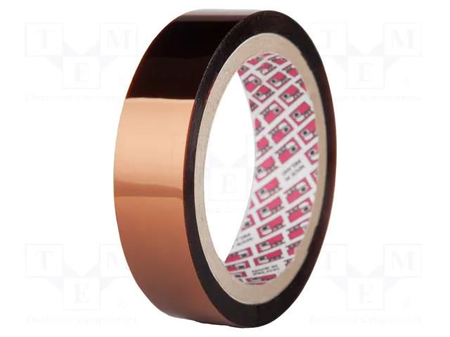 Tape: high temperature resistant; Thk: 55um; 50%; amber; max.300°C PPI PPI-701-9-33