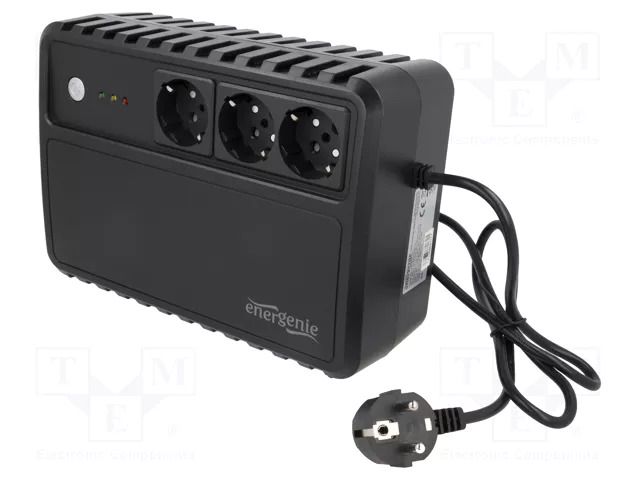 Power supply: UPS; with strip; 600W; 1kVA; 220V; 175x255x93mm; 9Ah GEMBIRD EG-UPS-3SDT1000-01