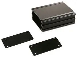CASE, ALUMINIUM, BLACK, 64X30X80MM B1-080BK