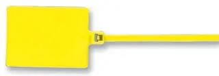 CABLE TIE, MARKER, YELLOW, PK100 PLF1MA-C4Y