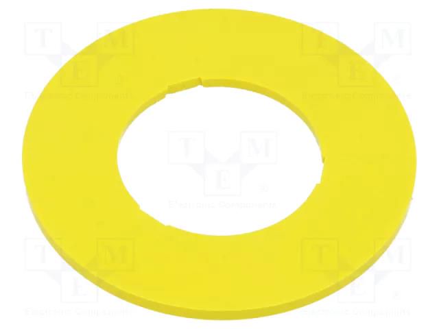 Description label; 45; 45mm; plastic; Body: yellow EAO 45-50K.1407