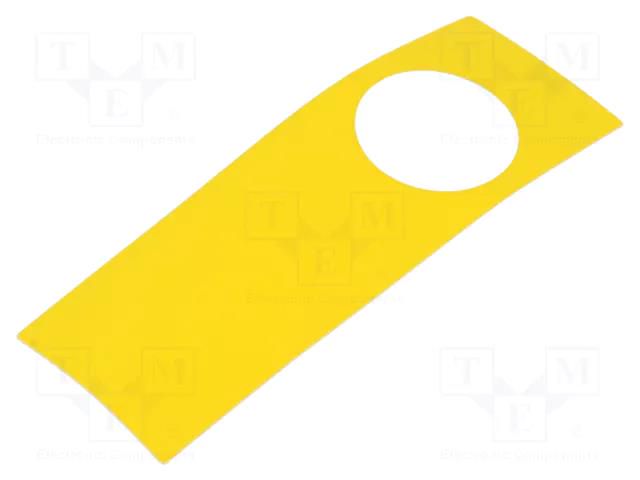 Description label; 45; 150x38mm; plastic; Body: yellow EAO 45-561.1400