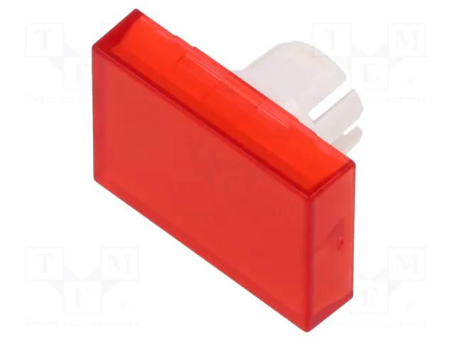 Actuator lens; 22mm; 61; red,transparent; plastic EAO 61-9331.2