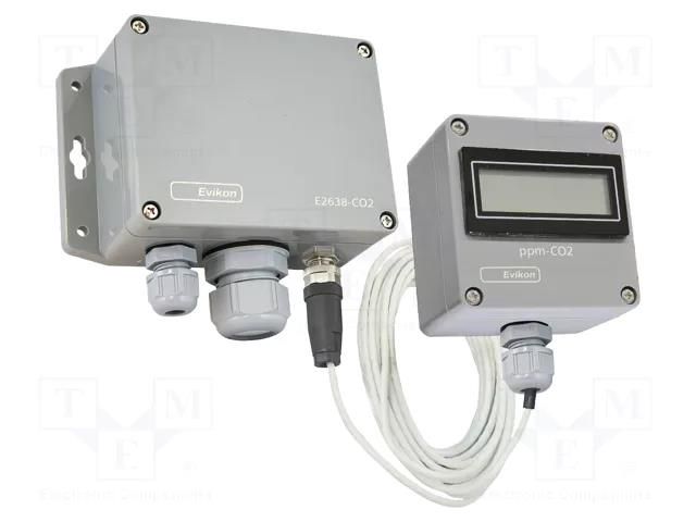 Converter: CO2; Usup: 12÷36VDC; Range: 0÷10000ppm; 0÷50°C; 100% EVIKON E2638CO210KRLCD24D